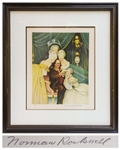 Norman Rockwell Signed Artist Proof Lithograph for Bens Belles -- Fun Illustration Portrays Benjamin Franklin as the Ladies Man of Parisian Intelligentsia